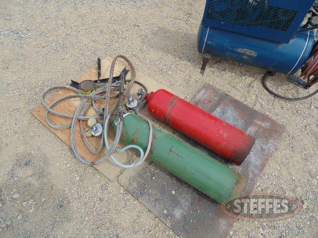 Oxyacetylene torch set, tanks are owned